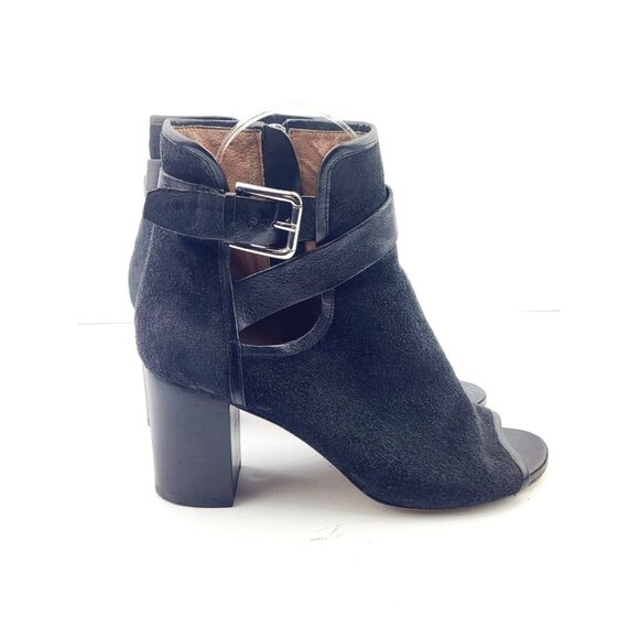 Donald J Pliner Open Toe Block Heel Suede Boots - Size 7 - Picture 3 of 8